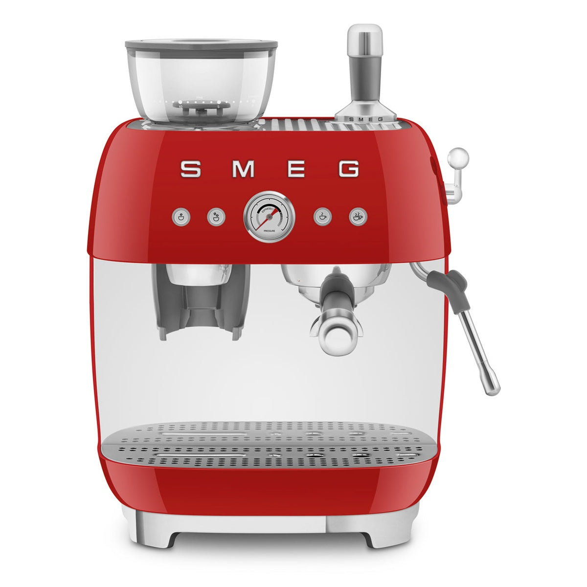 Smeg Espressomaschine mit Mahlwerk EGF03RDEU Rot
