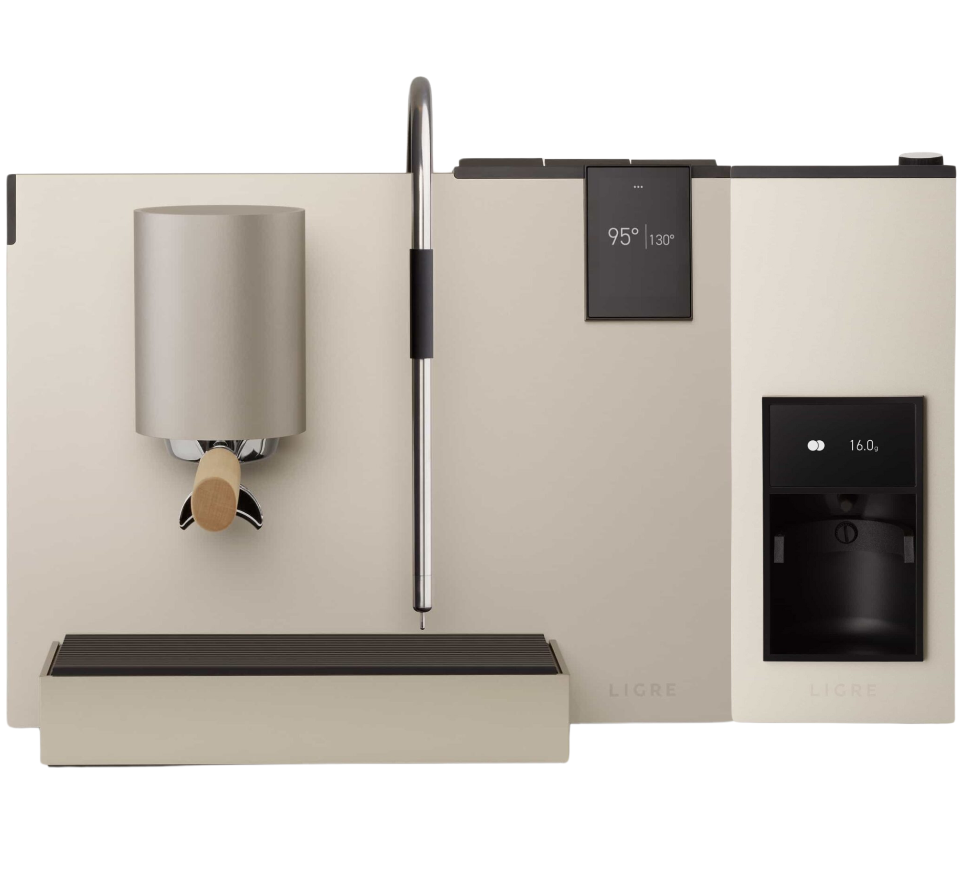 Ligre Youn Silver Beige mit Siji Kaffeemühle