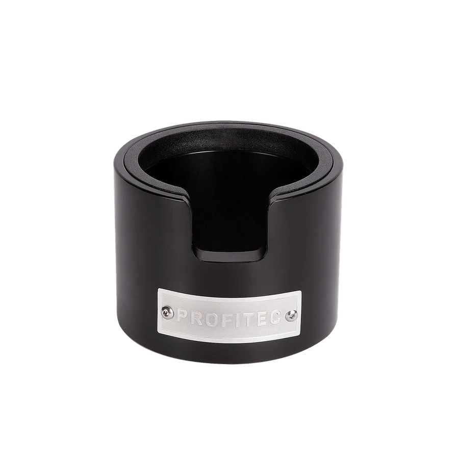 Profitec Tamperstation schwarz eloxiertes Aluminium für Espresso.