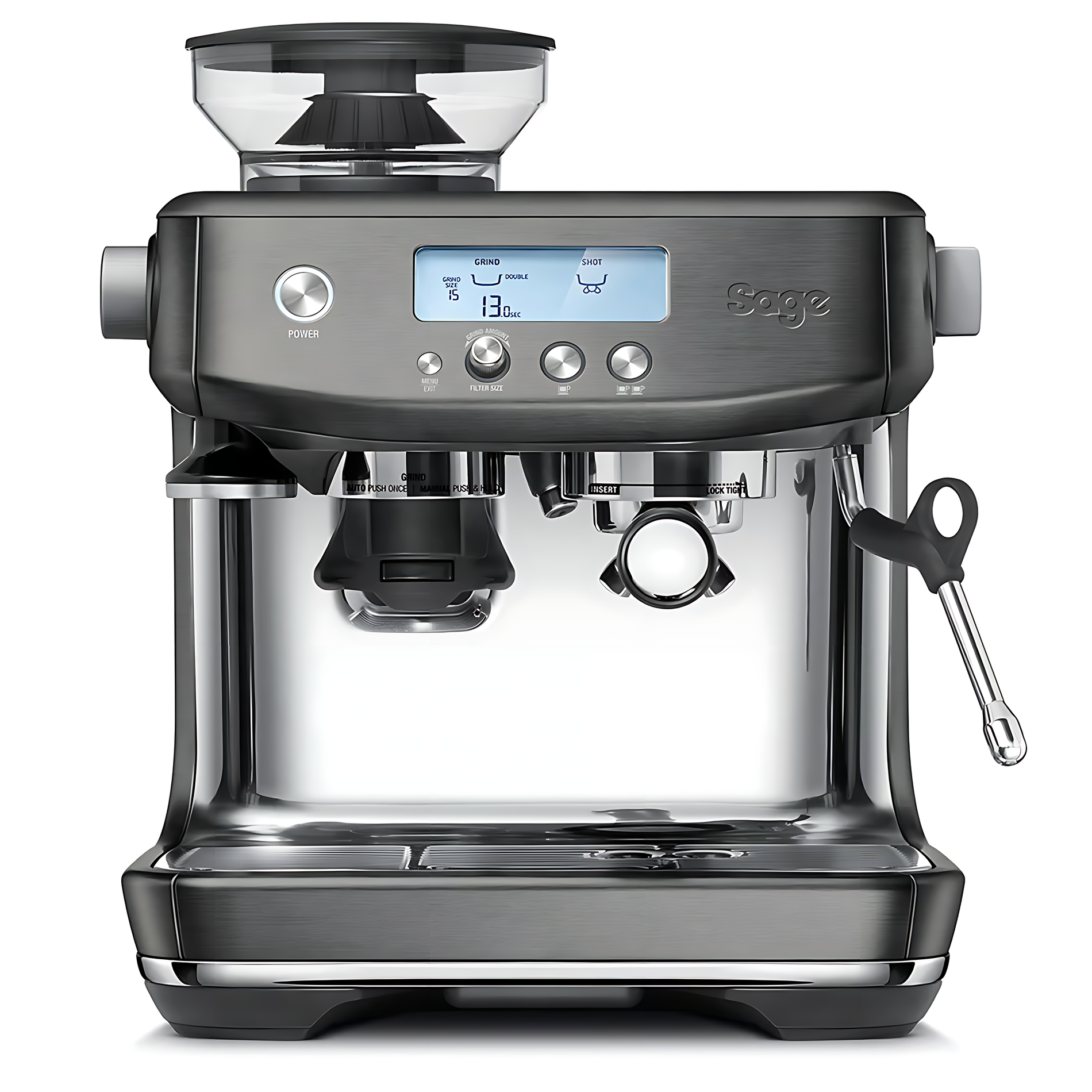 Sage The Barista Pro Kaffeemaschine - Schwarzes Edelstahldesign