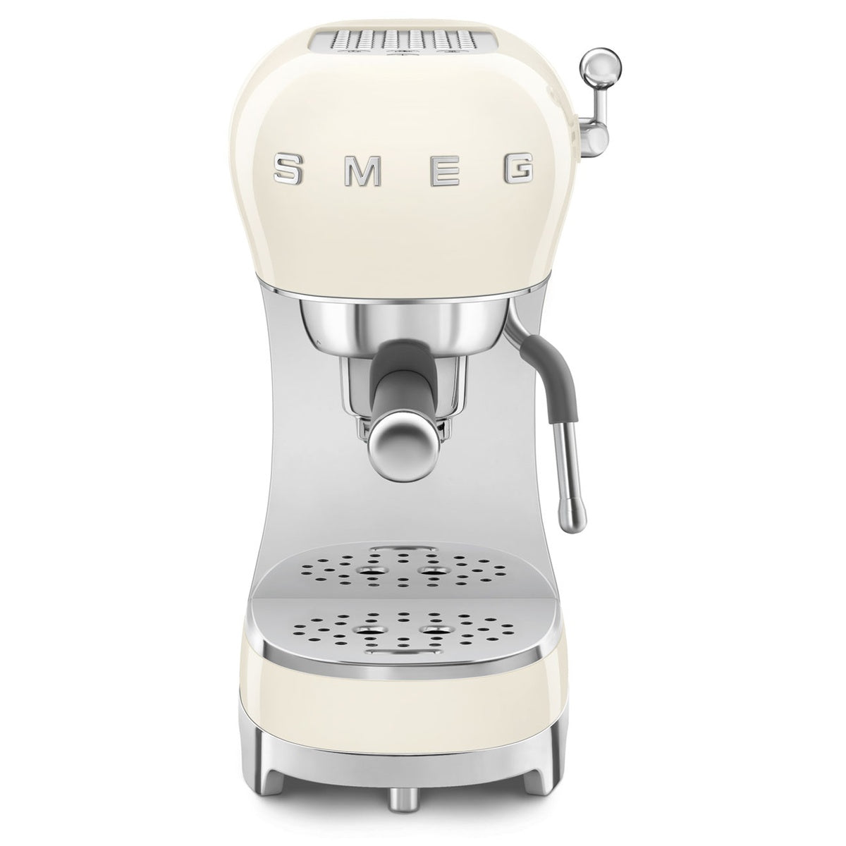 Smeg Espressomaschine ECF02CREU Creme with thermoblock system and 15 bar pump pressure for perfect Italian espresso.