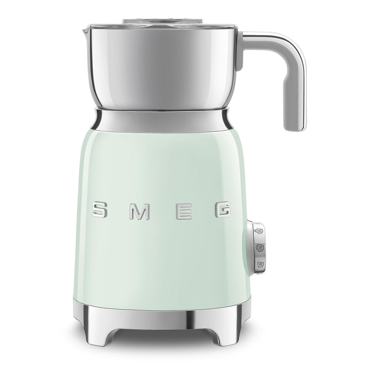 Smeg Milchaufschäumer Pastellgrün MFF11PGEU with advanced induction technology and Tritan™ Renew lid.