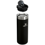 Stanley Aerolight™ Transit Mug 0.47L Black Metallic, lightweight design, vacuum insulation, BPA-free stainless steel, leak-proof lid, fits cup holders.