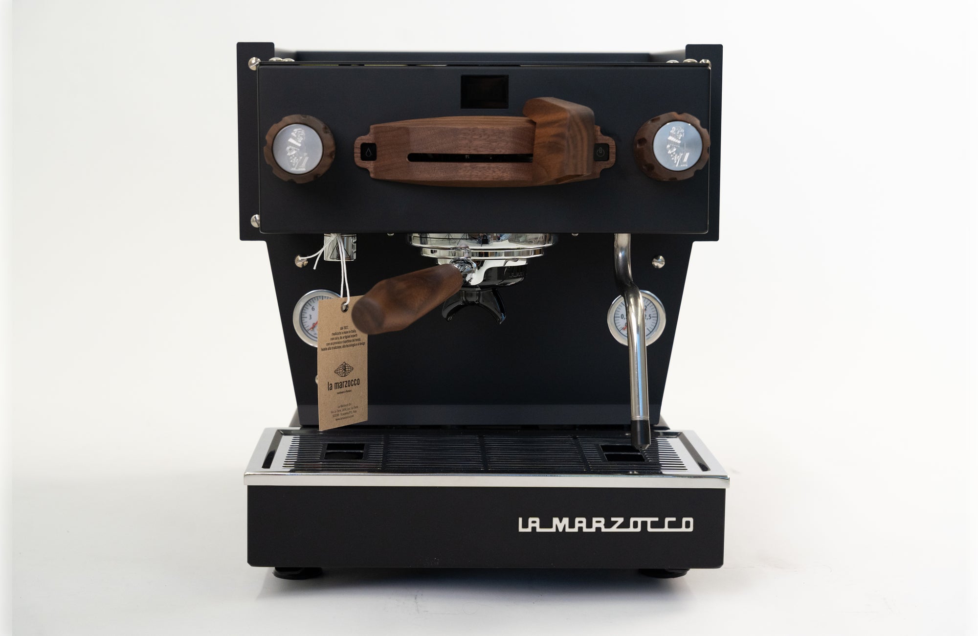 La Marzocco Linea Mini R Black With Walnut Wood RB Crafts Edition la-marzocco-linea-mini-r-black-with-walnut-wood-rb-crafts-edition