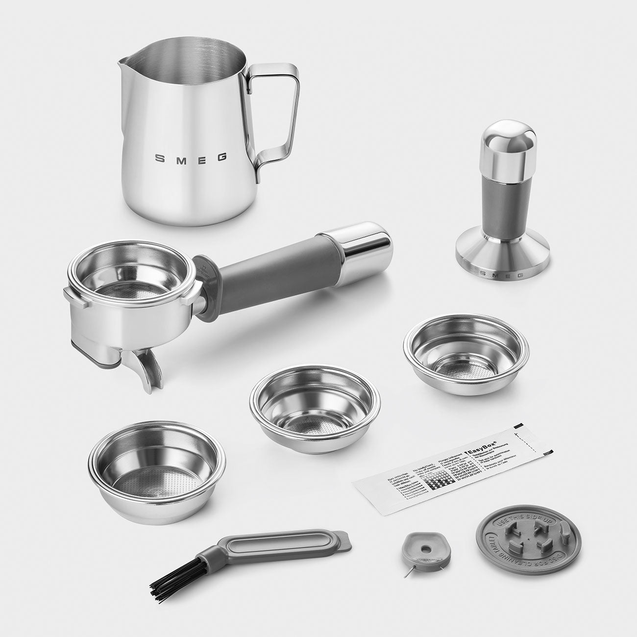Smeg Espressomaschine mit Mahlwerk EGF03WHEU Weiß
