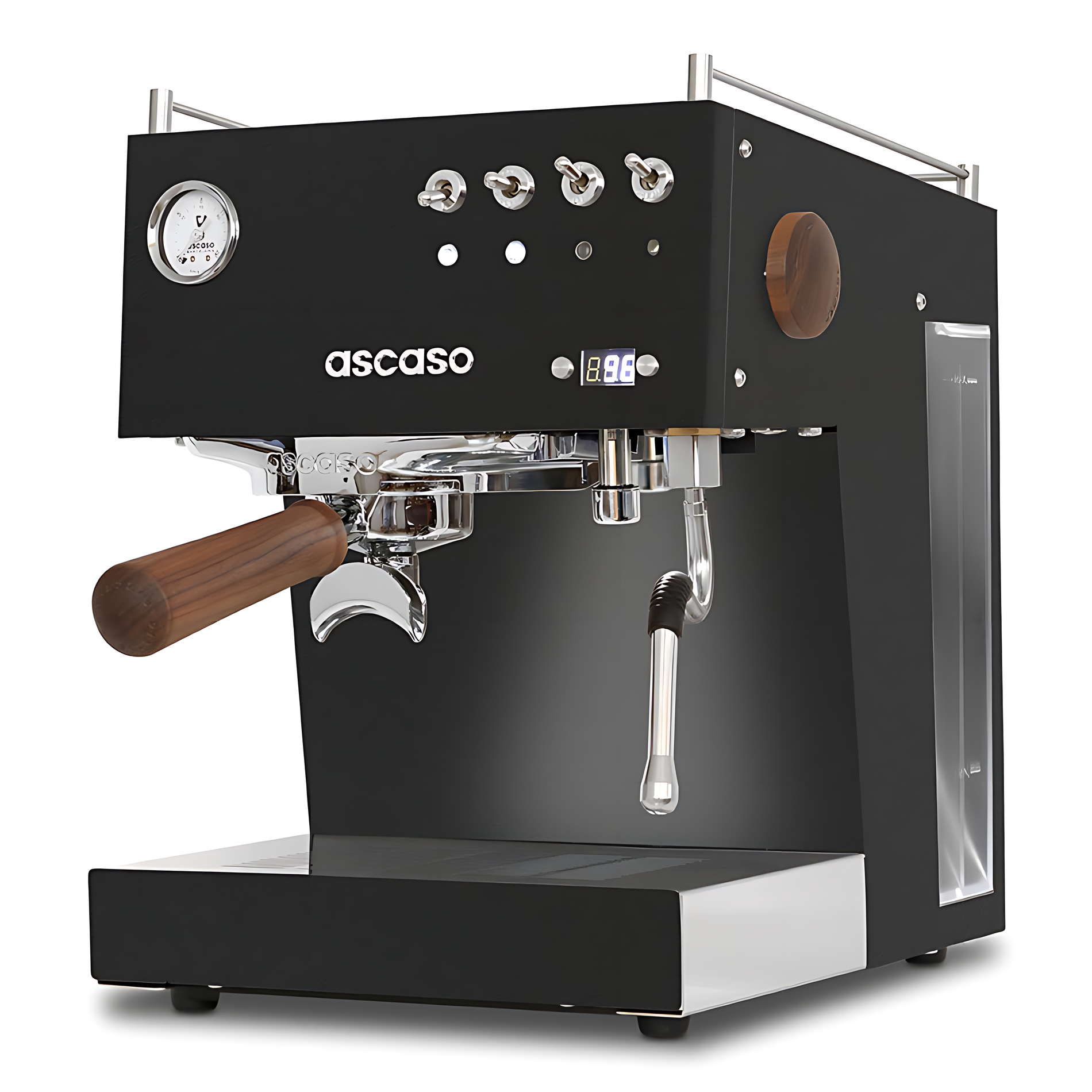 Bundle Ascaso Steel Duo PID Black & Wood mit Eureka Magnifico schwarz