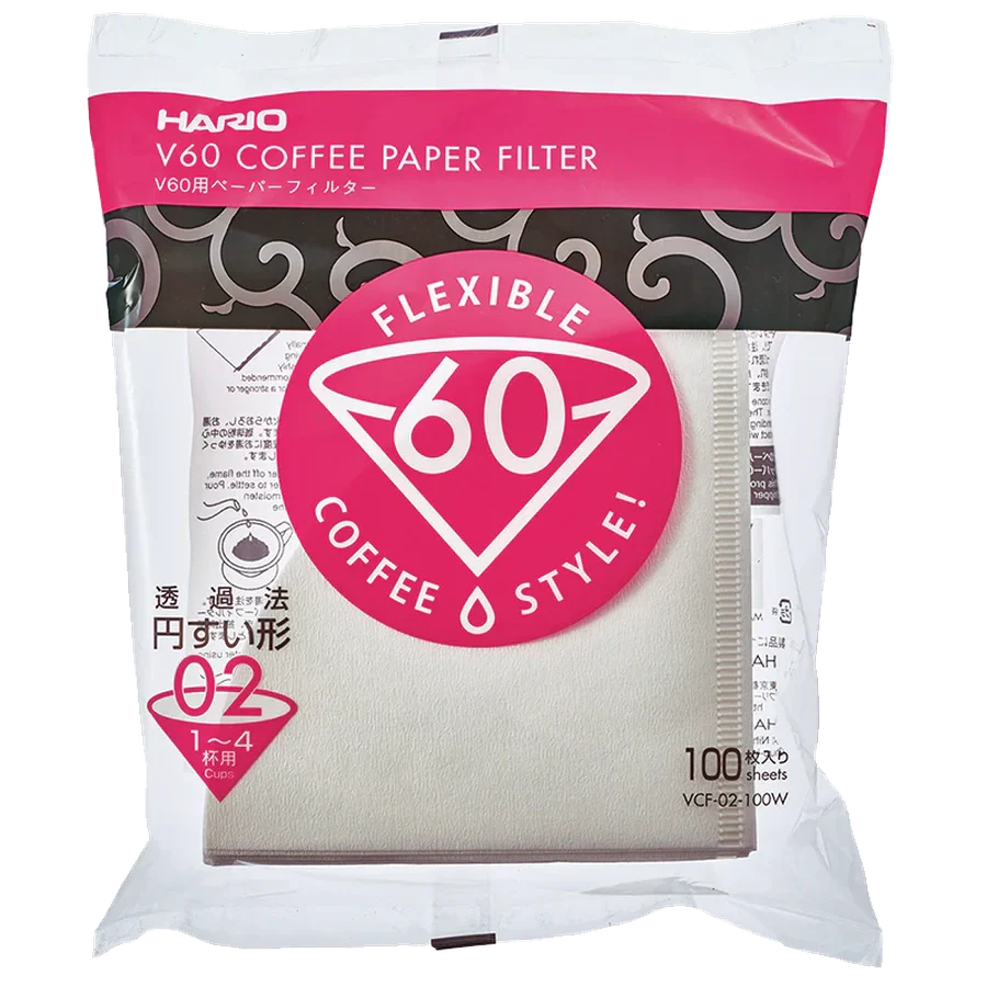 Hario V60 Papierfilter Größe 02, 100 Stück, geschmacksneutral, umweltfreundlich