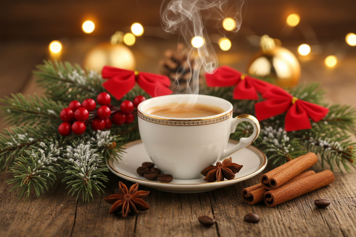 italienischer kaffee mit weihnachten