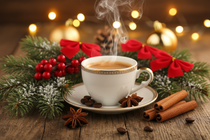 italienischer kaffee mit weihnachten